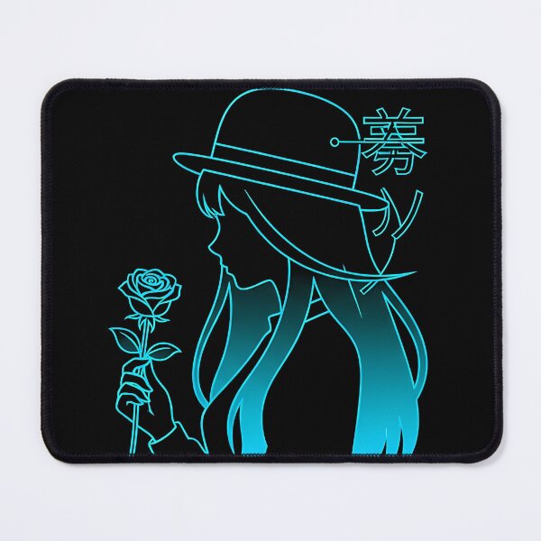 Item preview, Ado Blue Rose Silhouette - Neon Line Art designed and sold by Oddloop42.