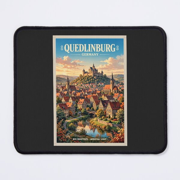 Item preview, Quedlinburg — Medieval Rooftop Panorama designed and sold by DibujandoPorfa.