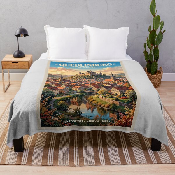 Item preview, Quedlinburg — Medieval Rooftop Panorama designed and sold by DibujandoPorfa.