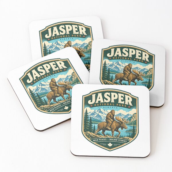 Item preview, Jasper National Park Alberta Wild Places Bolder Stories Bigfoot Moose Adventure designed and sold by NeedForParks.