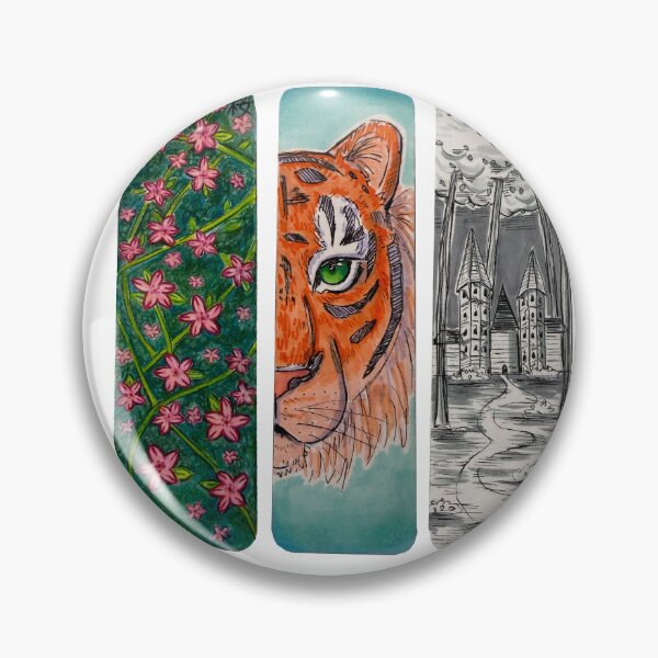 Item preview, Series of Bookmark Deigns (Cherry Blossoms, Tiger, Abandoned Castle) designed and sold by Lefty_Arts .