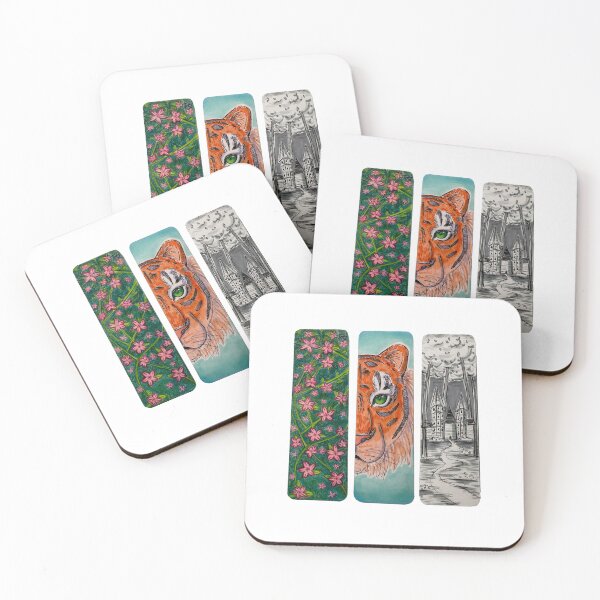 Item preview, Series of Bookmark Deigns (Cherry Blossoms, Tiger, Abandoned Castle) designed and sold by Lefty_Arts .