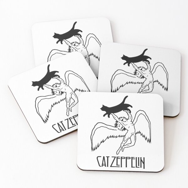 Item preview, Cat Zeppelin Black Cat Classic Rock Parody designed and sold by NoeValdric.