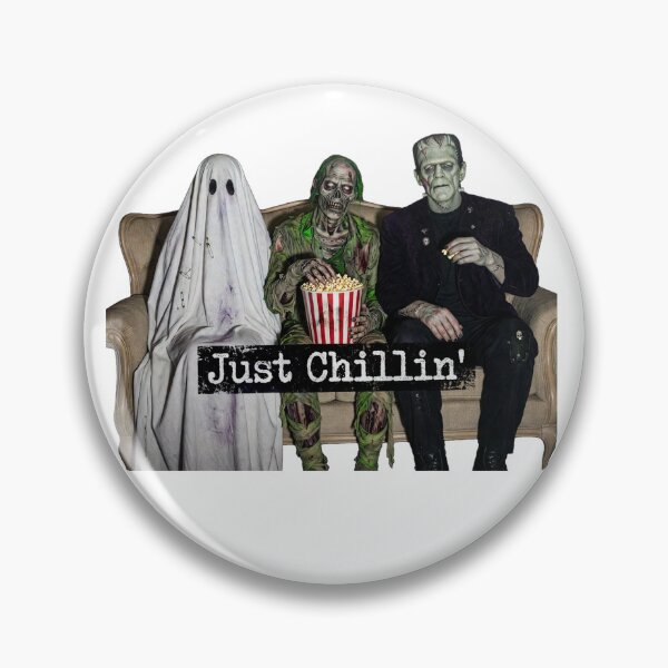 Item preview, Just Chillin Funny Classic Horror Monsters Movie Night Vintage Classic T-shirt designed and sold by inkfluenceart.