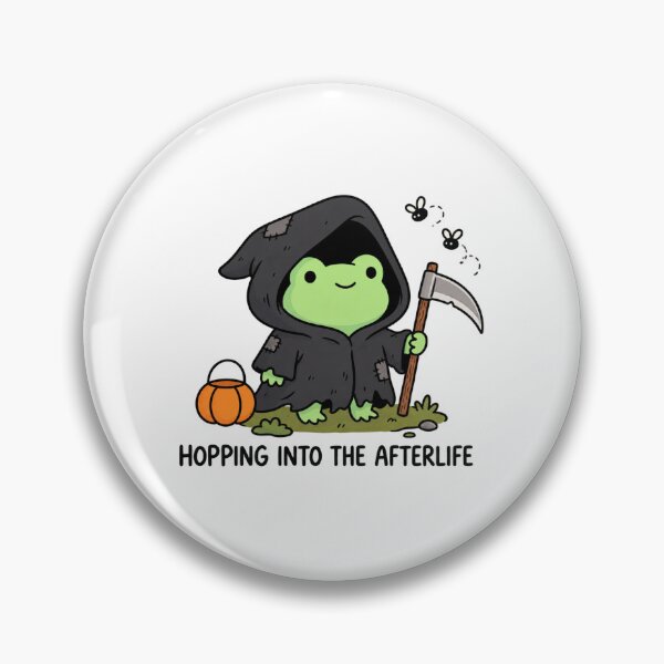 Item preview, Cute Grim Reaper Frog – Hopping Into the Afterlife, Spooky Kawaii Halloween designed and sold by MrDev.