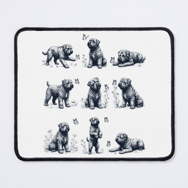 Item preview, Vintage Bouvier des Flandres with Butterfly Flower Dog Lover designed and sold by dian-rody-crest.