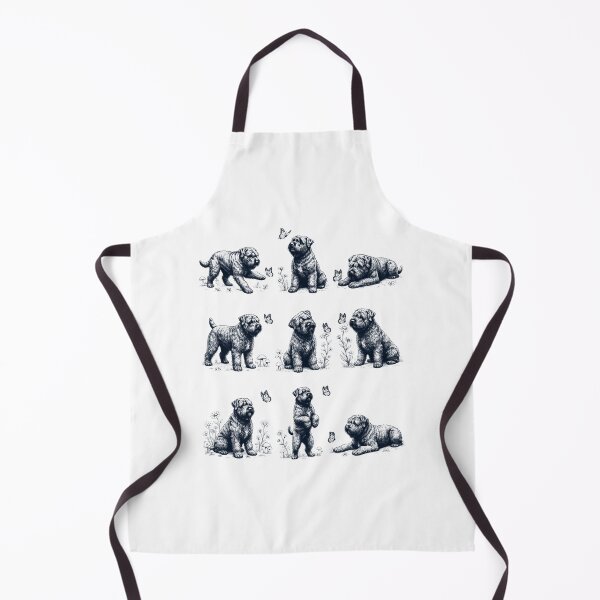 Item preview, Vintage Bouvier des Flandres with Butterfly Flower Dog Lover designed and sold by dian-rody-crest.
