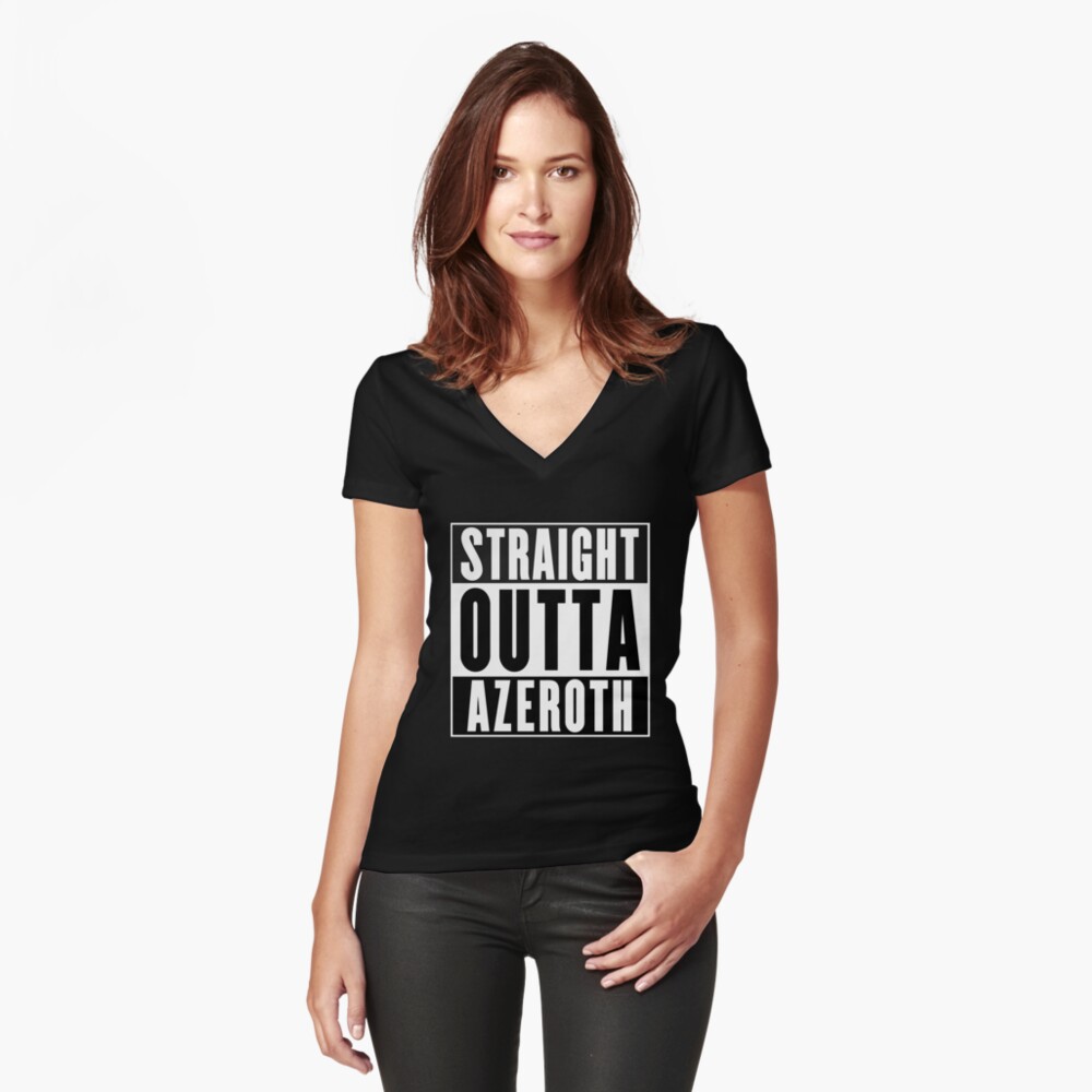 Vista previa del artículo con la obra «Camiseta entallada de cuello en V», diseñado y vendido por soondoock.