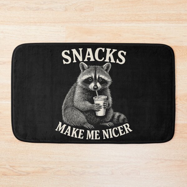 Item preview, Snacks Make Me Nicer Raccoon Animal Lover Humorous Gift designed and sold by Moscettakkk.