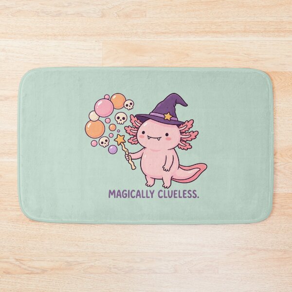 Item preview, Cute Witch Axolotl – Magically Clueless, Kawaii Halloween Fantasy designed and sold by MrDev.