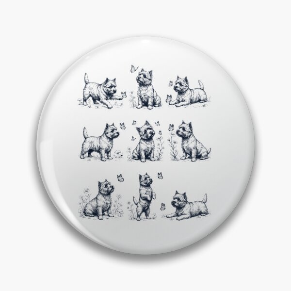 Item preview, Vintage Cairn Terrier with Butterfly Flower Dog Lover designed and sold by dian-rody-crest.
