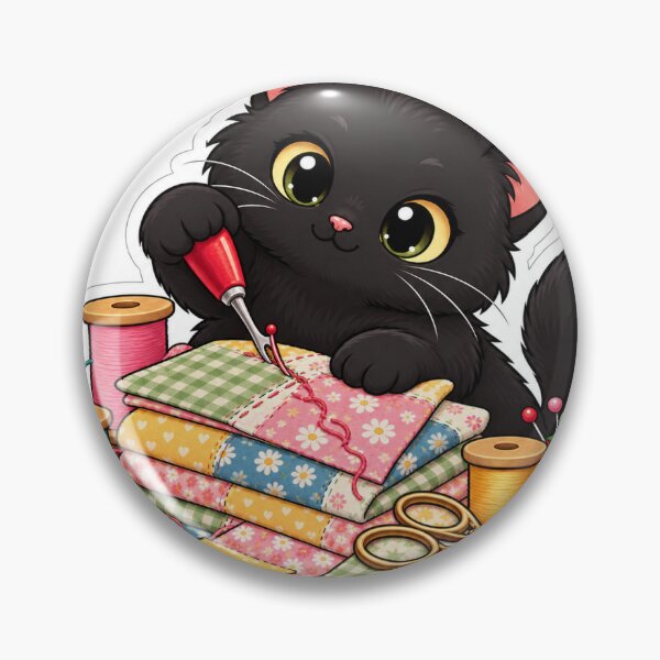 Item preview, Tiny Tailor Black Cat Cute Sewing Artist designed and sold by DedeeArtthai.