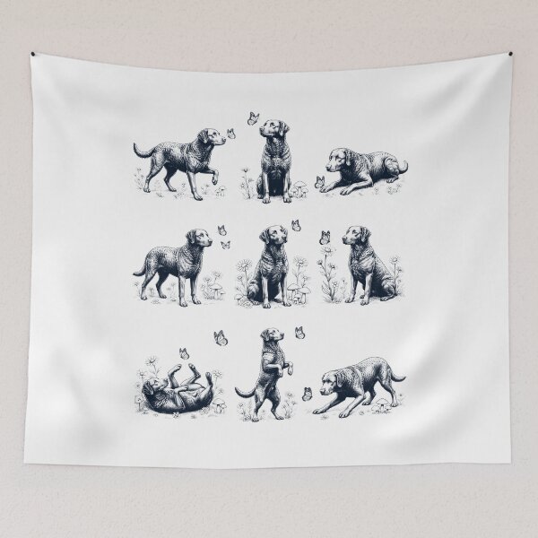 Item preview, Amante de los perros: Chesapeake Bay Retriever clásico con flor de mariposa. designed and sold by dian-rody-crest.