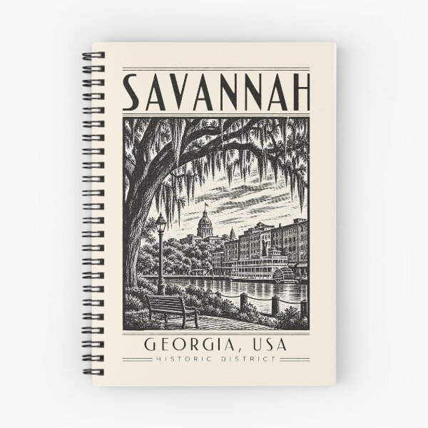 Item preview, Savannah, Georgia, USA [Woodcut Illustration] designed and sold by elektronen.