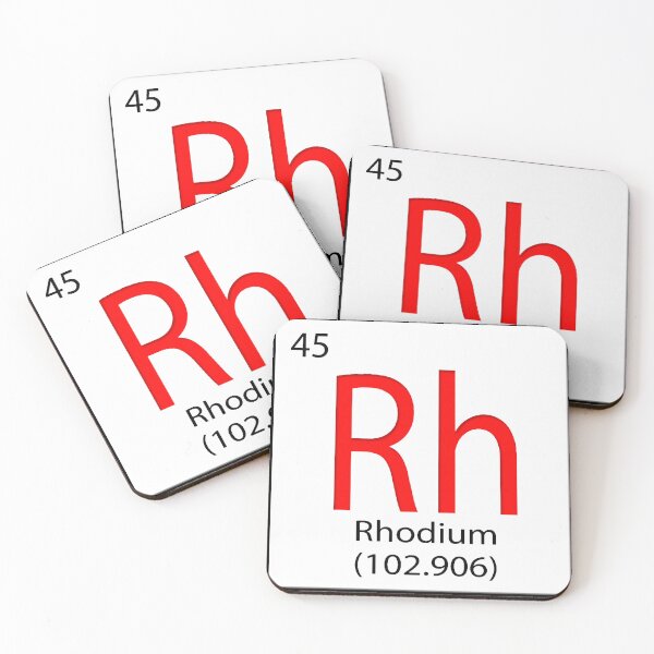 Item preview, chemical element tile Rh Rhodium designed and sold by NettiMagg.