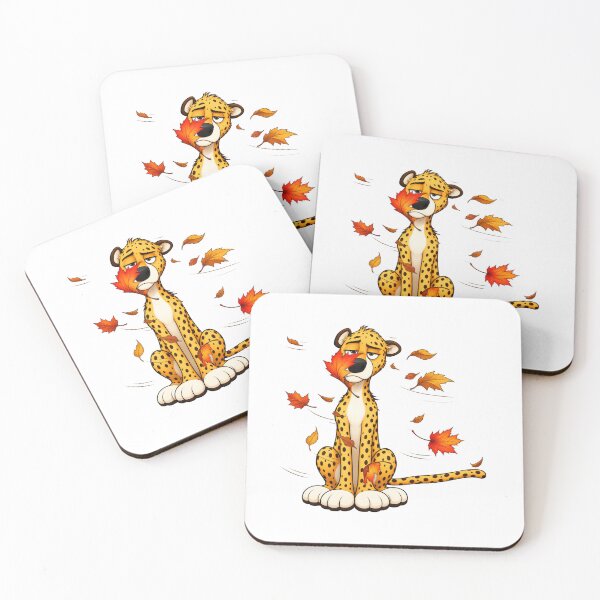 Artikelvorschau, Grummeliger Gepard im Herbstwind – Lustiges Herbst-Design entworfen und verkauft von Maison de Mabiti.
