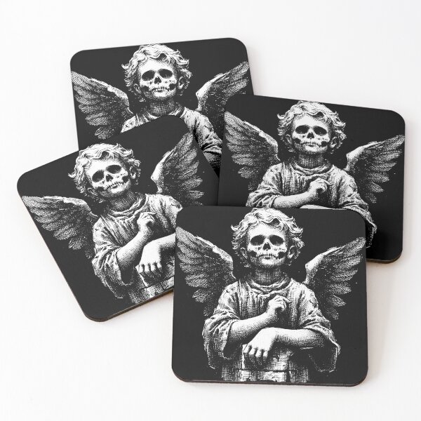 Item preview, Dark Art Skull Kids Angel Death Boy and Girl Wings Tattoo  designed and sold by MORSPECTIVE.