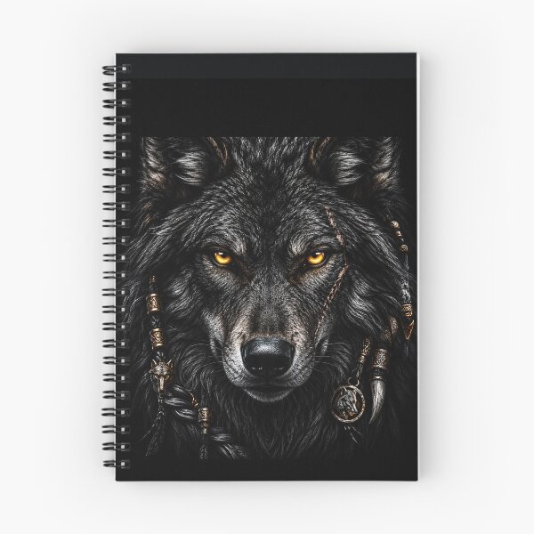 Item preview, Black Wolf Golden Eyes Dark Animal Portrait designed and sold by Trend_Nest.