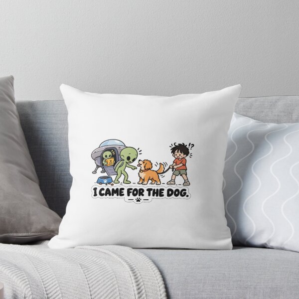Item preview, I Came for the Dog – Funny Alien UFO Cartoon designed and sold by Tlion.