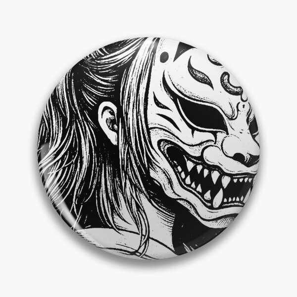 Item preview, Dark Art Kitsune Girl Mask Japanese Fox Geisha designed and sold by MORSPECTIVE.
