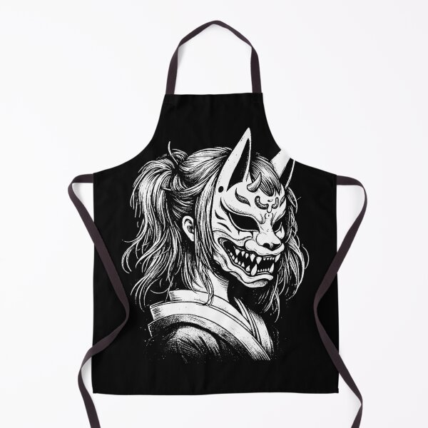Item preview, Dark Art Kitsune Girl Mask Japanese Fox Geisha designed and sold by MORSPECTIVE.