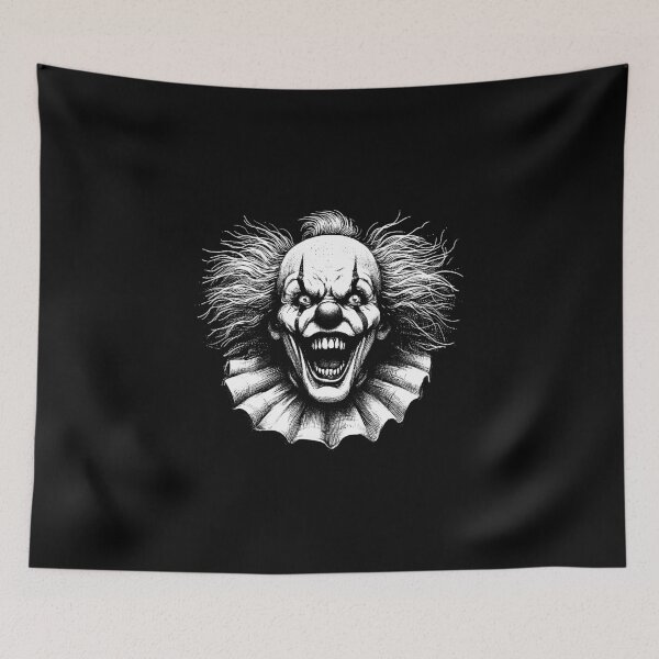 Item preview, Dark Art Clown Scary Face Halloween Creepy Evil Joker designed and sold by MORSPECTIVE.