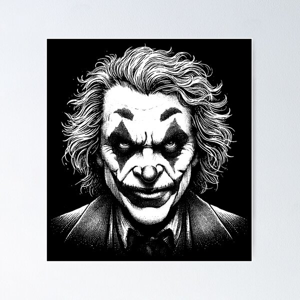 Item preview, Dark Art Clown Scary Face Halloween Creepy Evil designed and sold by MORSPECTIVE.
