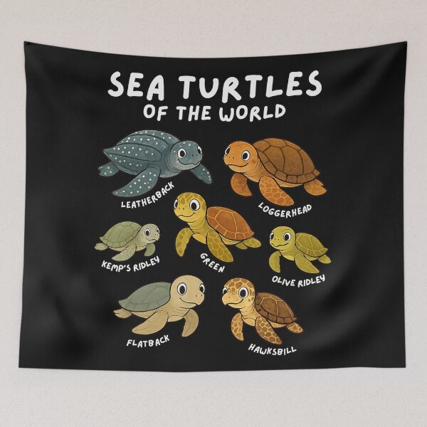Item preview, Sea Turtles Of The World Marine Life Ocean Animal Species Marine Biologist Conservationist designed and sold by Moscettakkk.