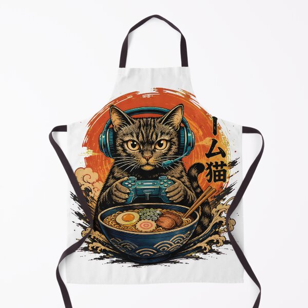 Item preview, Gamer Cat Ramen Japanese Gaming Headphones Controller designed and sold by Maladies.