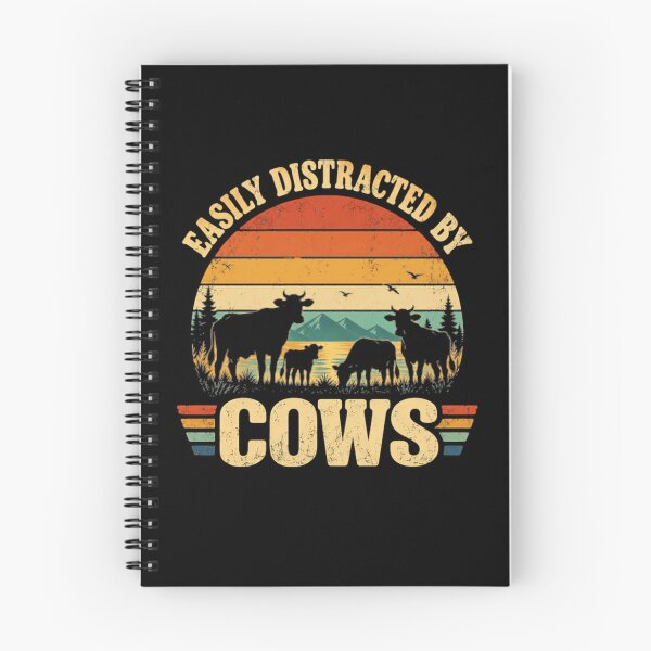 Item preview, Easily Distracted By Cows Farm Animal Lover Farmer designed and sold by SkeletonsDanger.