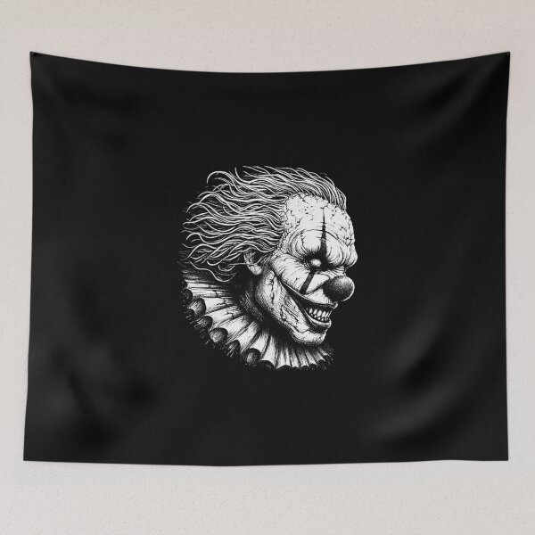 Item preview, Dark Art Clown Scary Face Halloween Creepy Evil designed and sold by MORSPECTIVE.
