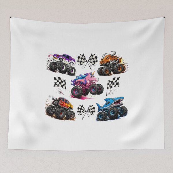 Item preview, Fun Monster Truck & Bows Cartoon designed and sold by Maladies.