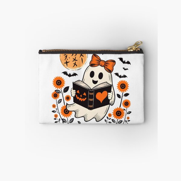 Item preview, Ghost Reading Book Halloween Kawaii Ghost Sunflower Bat  designed and sold by Zizo-DR44.