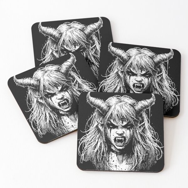 Item preview, ark Art Devil Girl Kids Demon Woman Face Hell designed and sold by MORSPECTIVE.