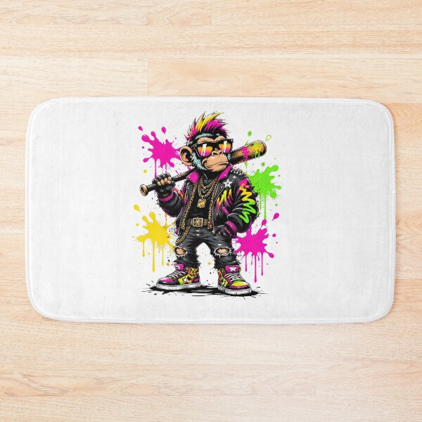 Item preview, Cool Monkey Graffiti Bat Streetwear Tee designed and sold by Maladies.