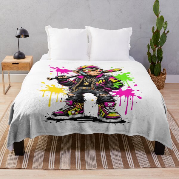 Item preview, Cool Monkey Graffiti Bat Streetwear Tee designed and sold by Maladies.