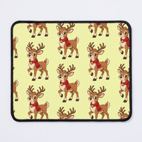 Item preview, Cute reindeer with red scarf and bell designed and sold by Mauswohn.