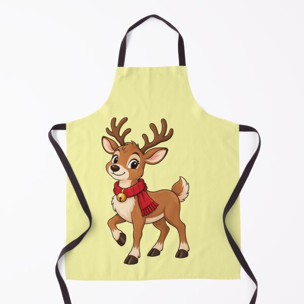 Item preview, Cute reindeer with red scarf and bell designed and sold by Mauswohn.