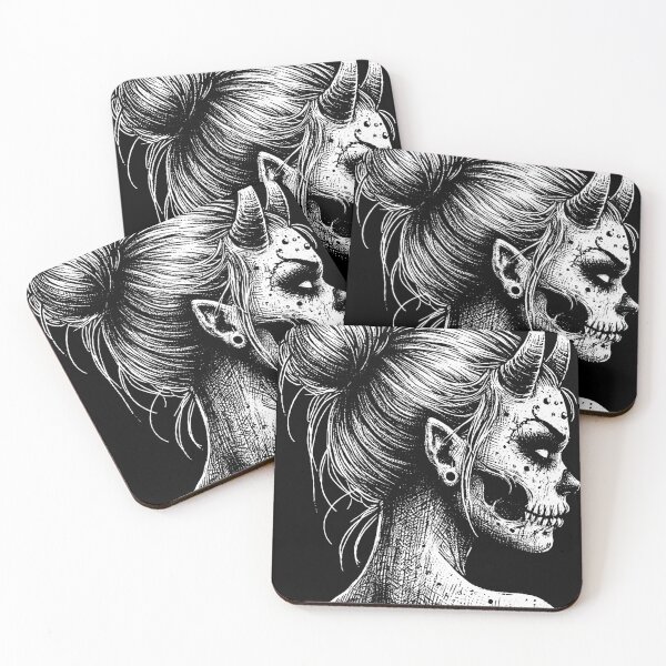 Item preview, Dark Art Devil Girl Kids Demon Woman Face Hell  designed and sold by MORSPECTIVE.