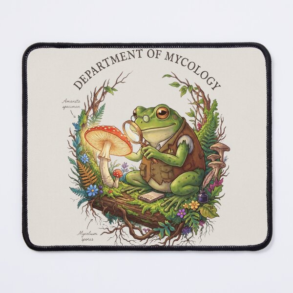 Item preview, Scientific Frog Botanist Vintage Mycology Sketch designed and sold by Aesthetic Amphi-Lab.