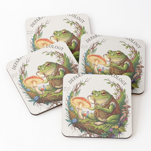 Item preview, Scientific Frog Botanist Vintage Mycology Sketch designed and sold by Aesthetic Amphi-Lab.