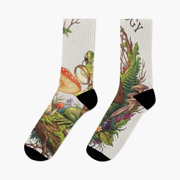Item preview, Scientific Frog Botanist Vintage Mycology Sketch designed and sold by Aesthetic Amphi-Lab.
