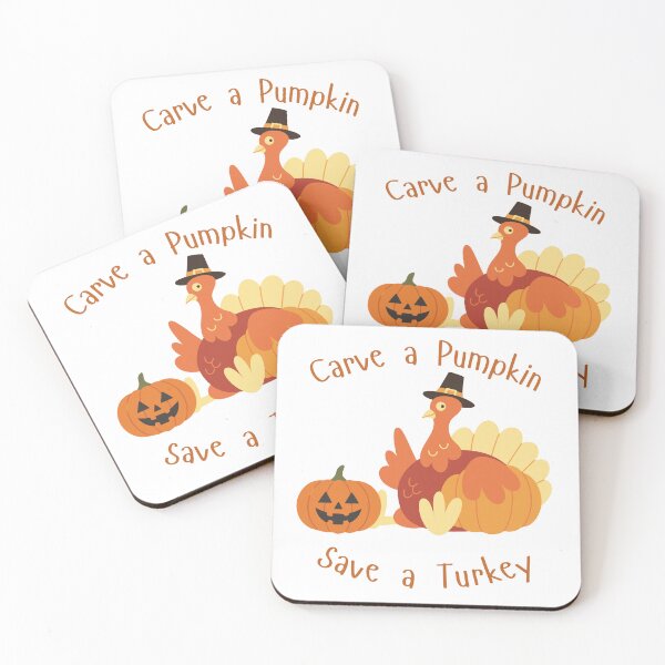 Item preview, Carve A Pumpkin Save A Turkey Vegan Thanksgiving Apparel designed and sold by CoOvcr.