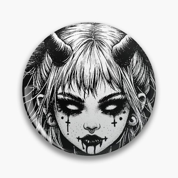 Item preview, Dark Art Devil Girl Kids Demon Woman Face Hell  designed and sold by MORSPECTIVE.