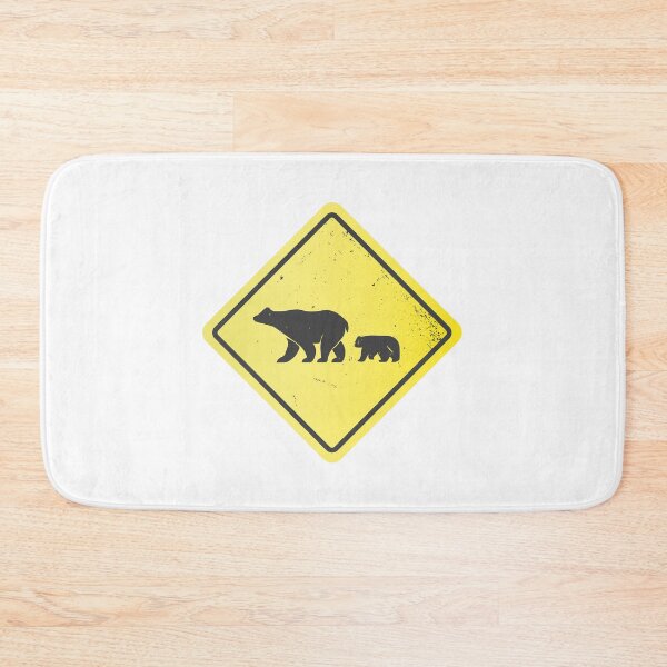 Item preview, Bear Crossing Warning Sign designed and sold by Artful-inks.