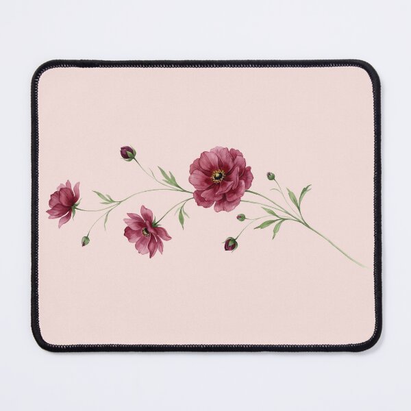 Item preview, Butterfly Ranunculus Watercolor Floral Pattern designed and sold by Elżbieta Kaps.
