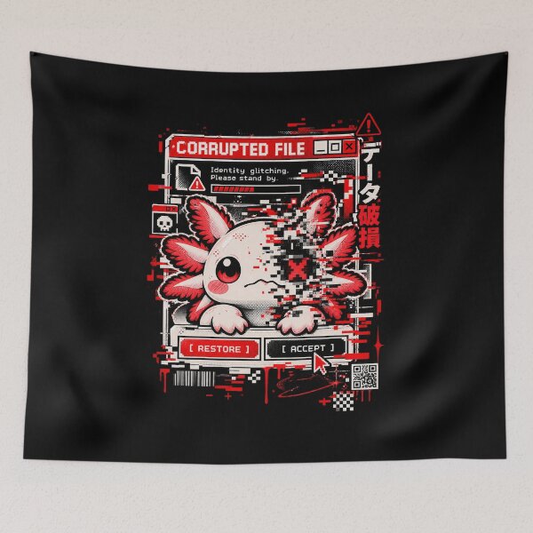 Item preview, Corrupted File - Glitch Axolotl Manga designed and sold by Visual Dept..