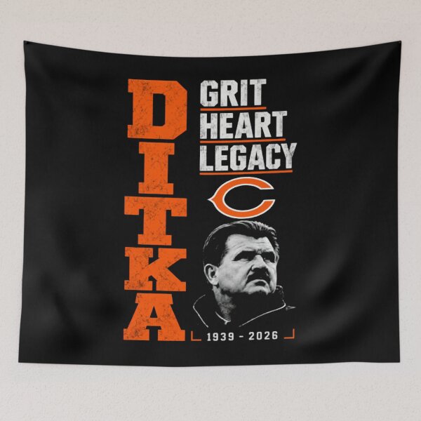 Aperçu de l'œuvre Hommage à Mike Ditka, entraîneur des Bears, 89 ans créée et vendue par lumiprintsart.