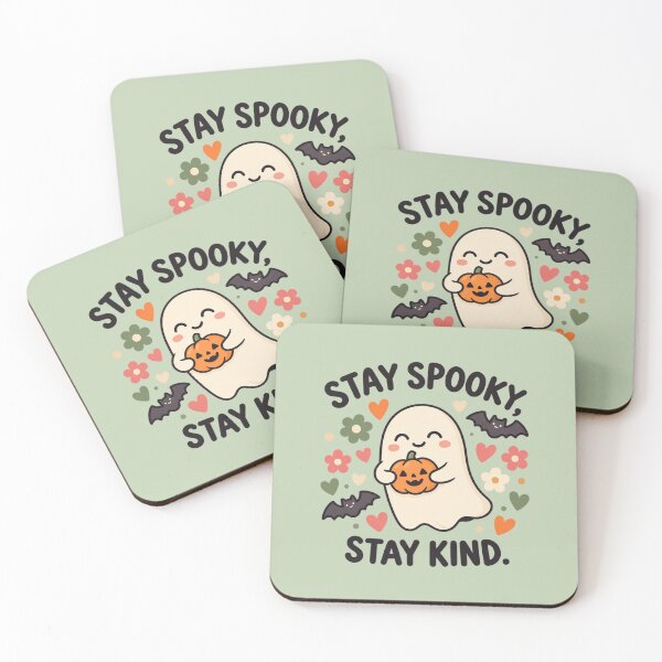 Item preview, Cute Ghost Halloween – Stay Spooky Stay Kind, Kawaii Pumpkin designed and sold by MrDev.