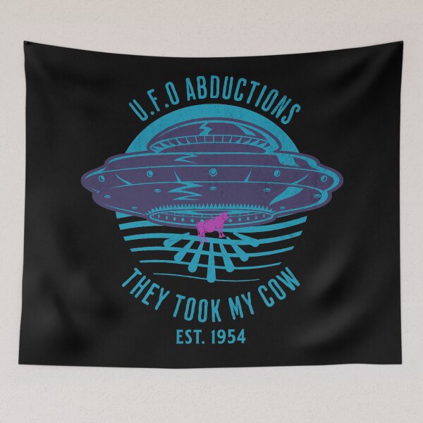 Item preview, UFO Abductions They Took My Cow Est. 1954 designed and sold by FaeryNuff.